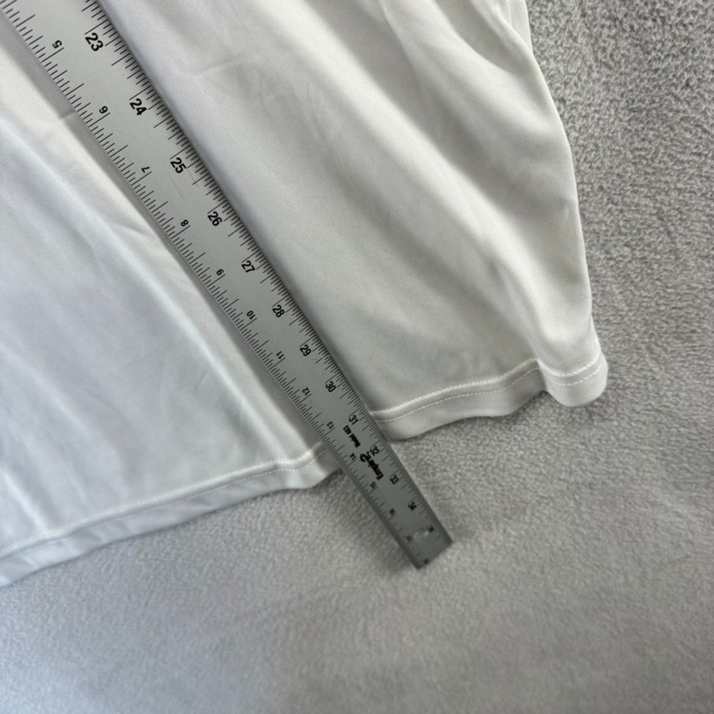 Collars Co Polo Shirt Mens XL Tall White Solid Spread Dress Wicking Preppy NEW - Picture 4 of 7